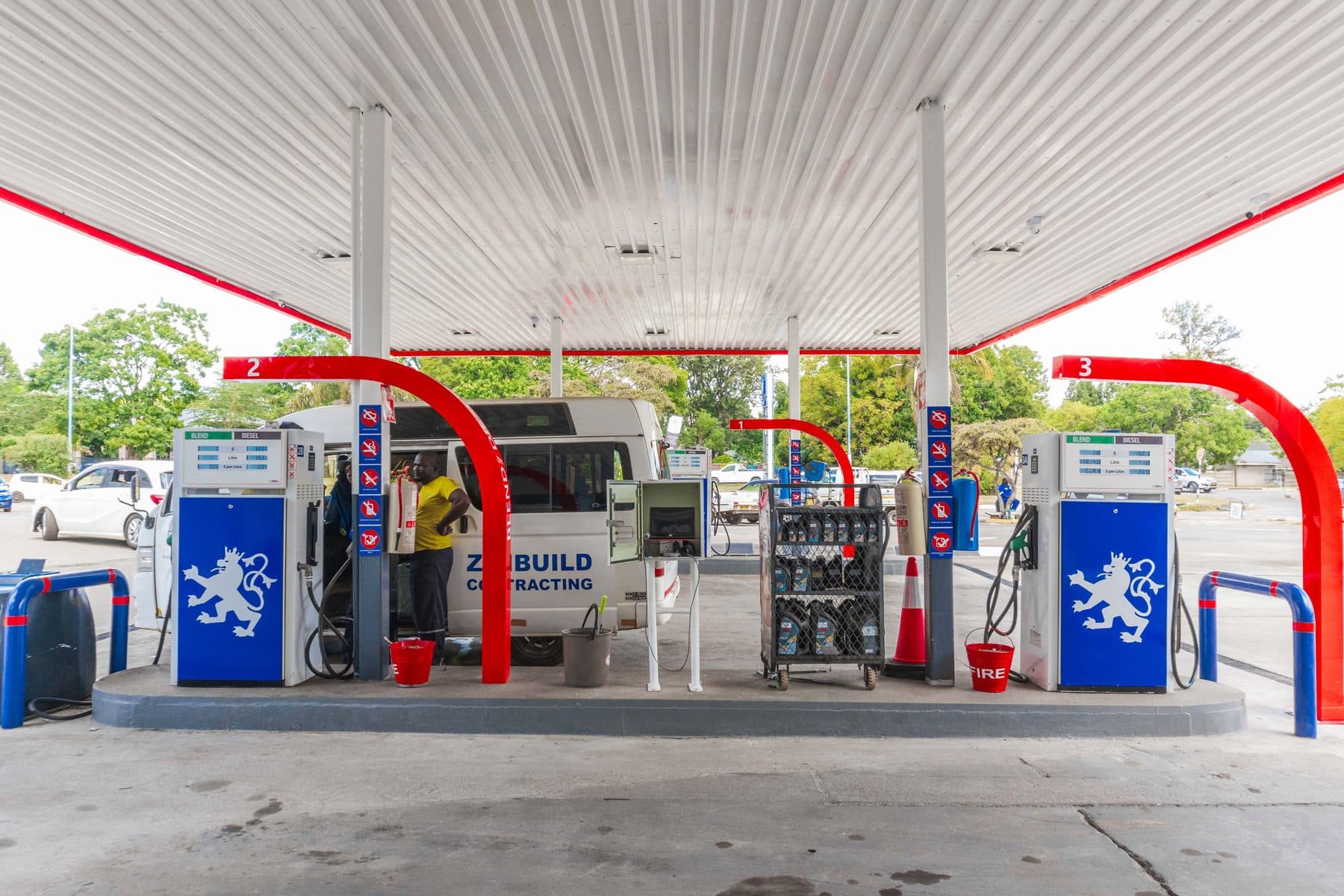 Redan service station canopy and forecourt