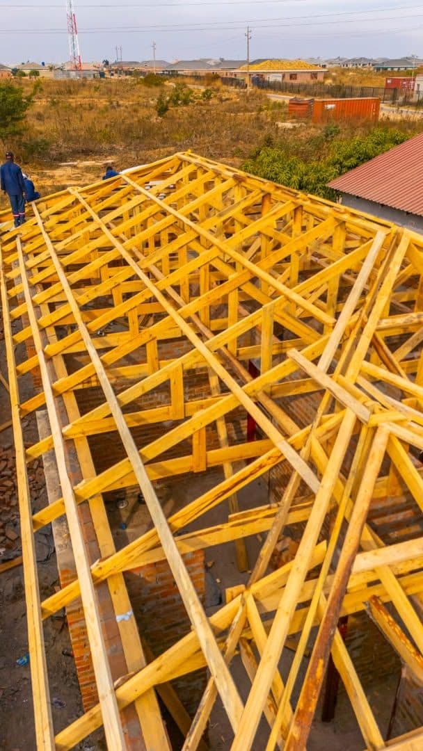 Detail of the roof truss carpentry